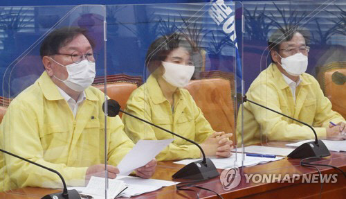 발언하는 김태년 원내대표 [연합뉴스]
